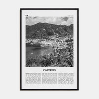 Castries Poster Black Wood / 8x12 in Nbourhood Travel B&W Poster