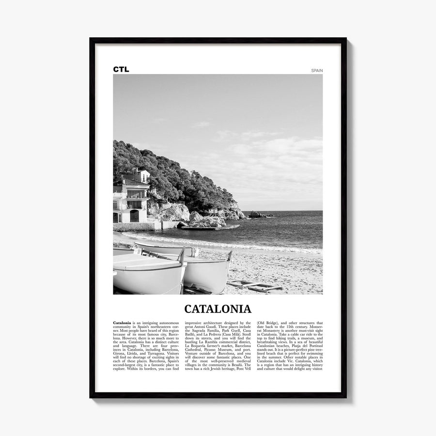 Catalonia Newspaper Poster, framed poster mockup