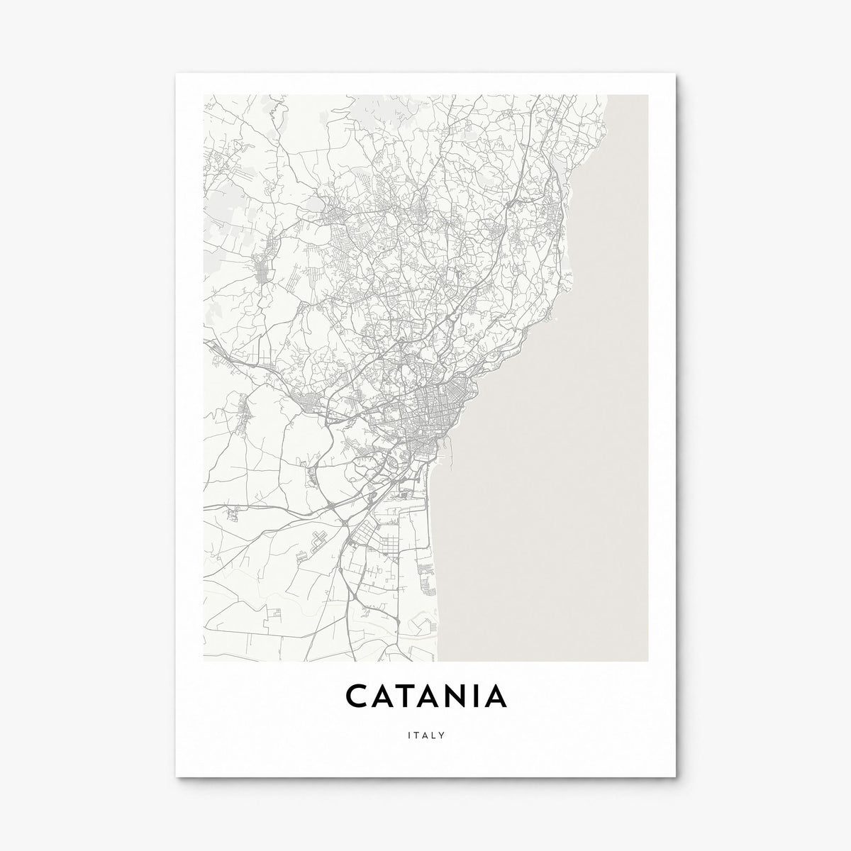 Catania Map Poster, print only (unframed)