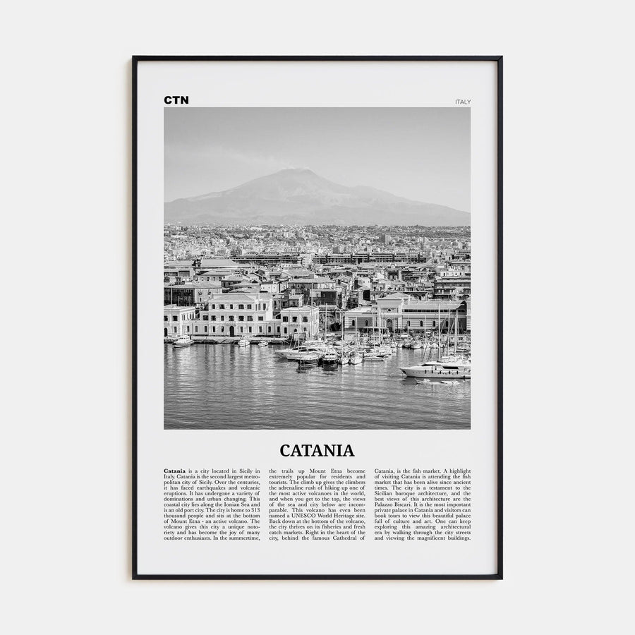 Catania Poster None / 8x12 in Nbourhood Travel B&W Poster