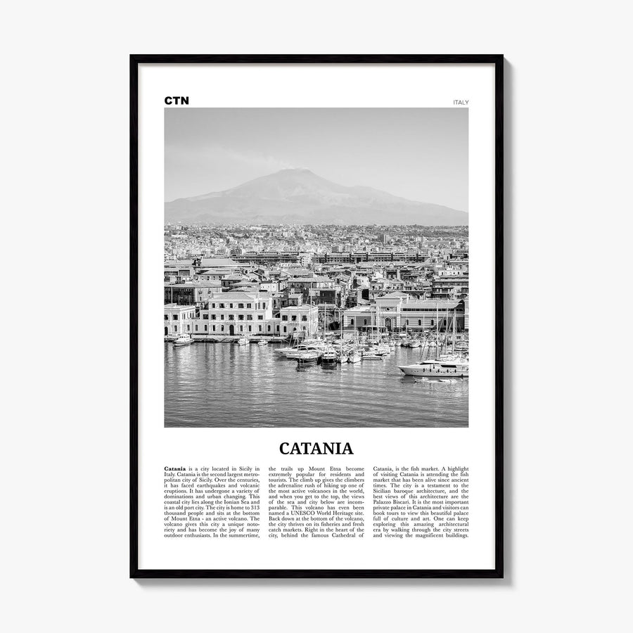 Catania Newspaper Poster, framed poster mockup