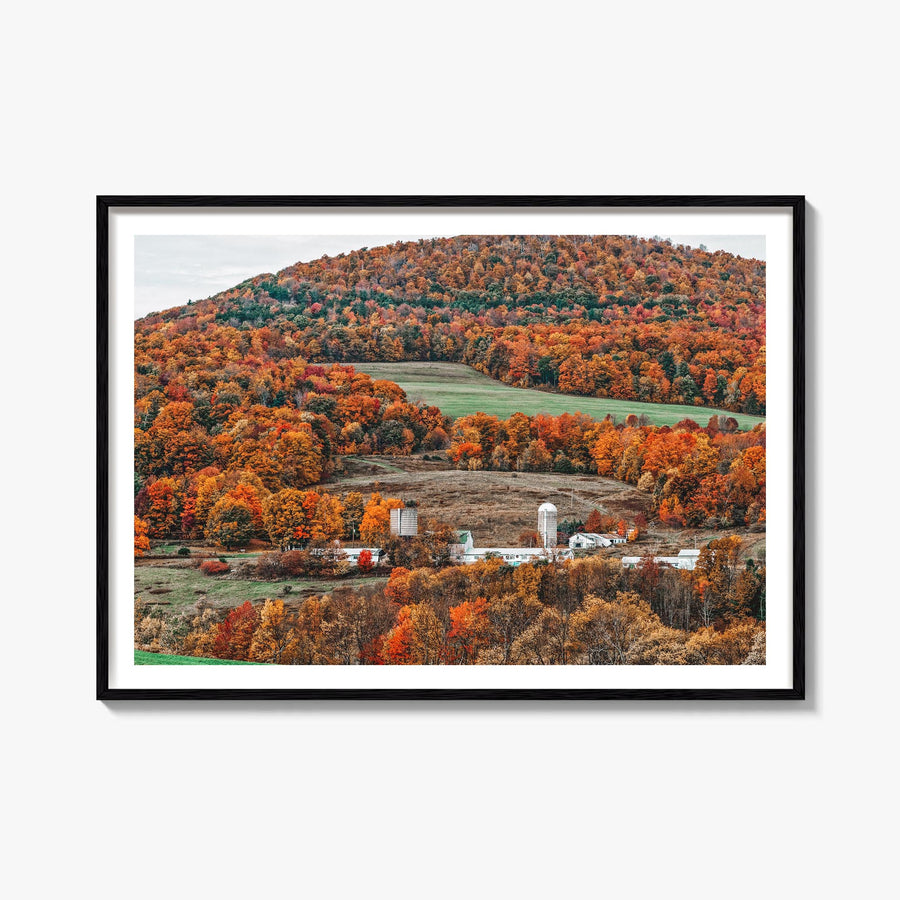 Catskill Mountains colorful photo poster of New York, USA – horizontal wall art, unframed print shown in interior mockup