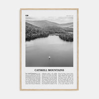 Catskill Mountains No 2 Poster Natural Wood / 8x12 in Nbourhood Travel B&W Poster