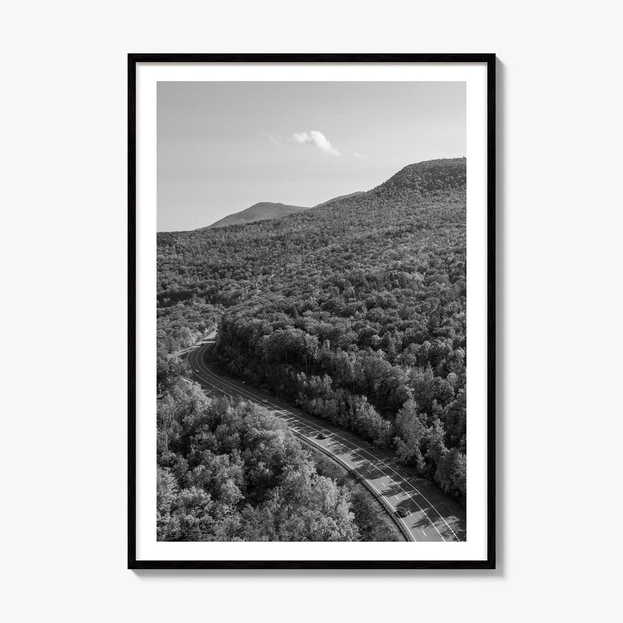 Catskill Mountains Photo Poster, framed poster mockup, white border