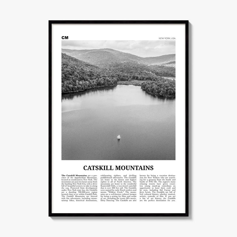 Catskill Mountains Newspaper No 2 Poster, framed poster mockup