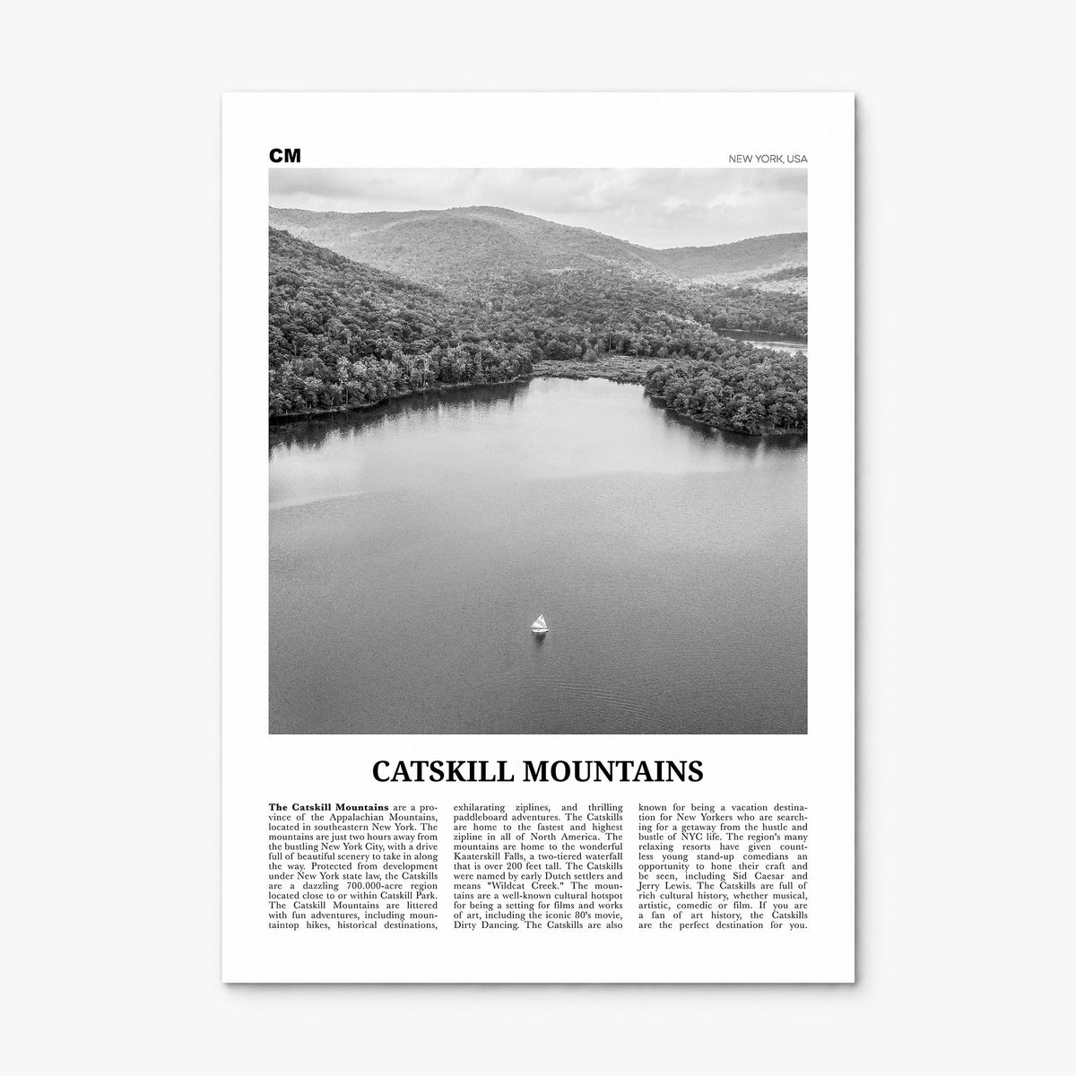 Catskill Mountains Newspaper No 2 Poster, print only (unframed)