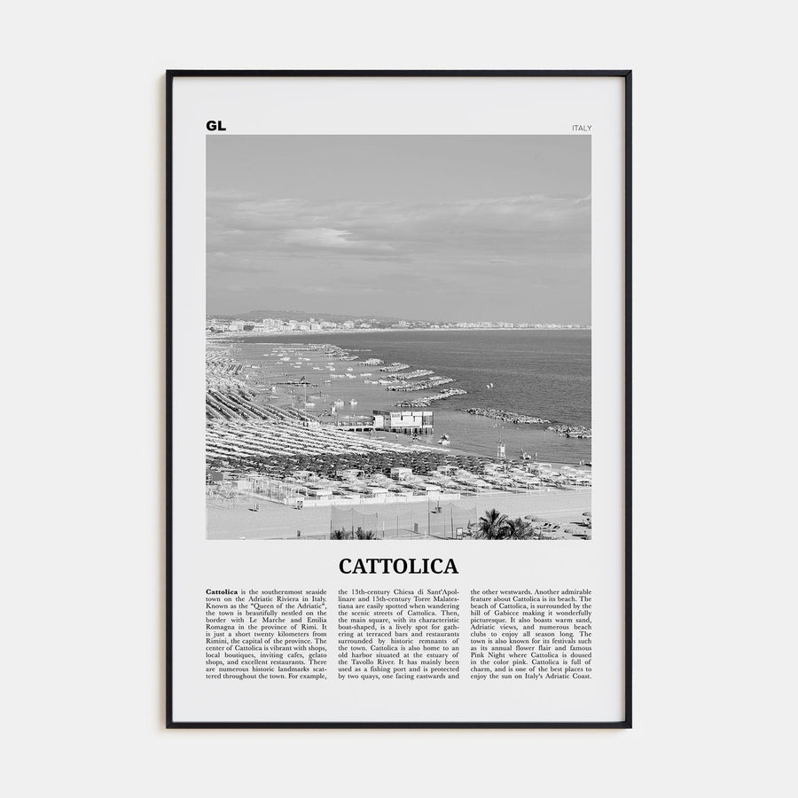 Cattolica Poster None / 8x12 in Nbourhood Travel B&W Poster