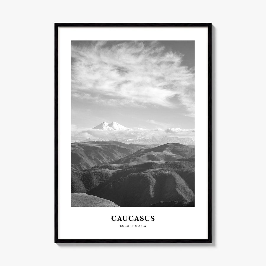 Caucasus Classic Poster, framed poster mockup