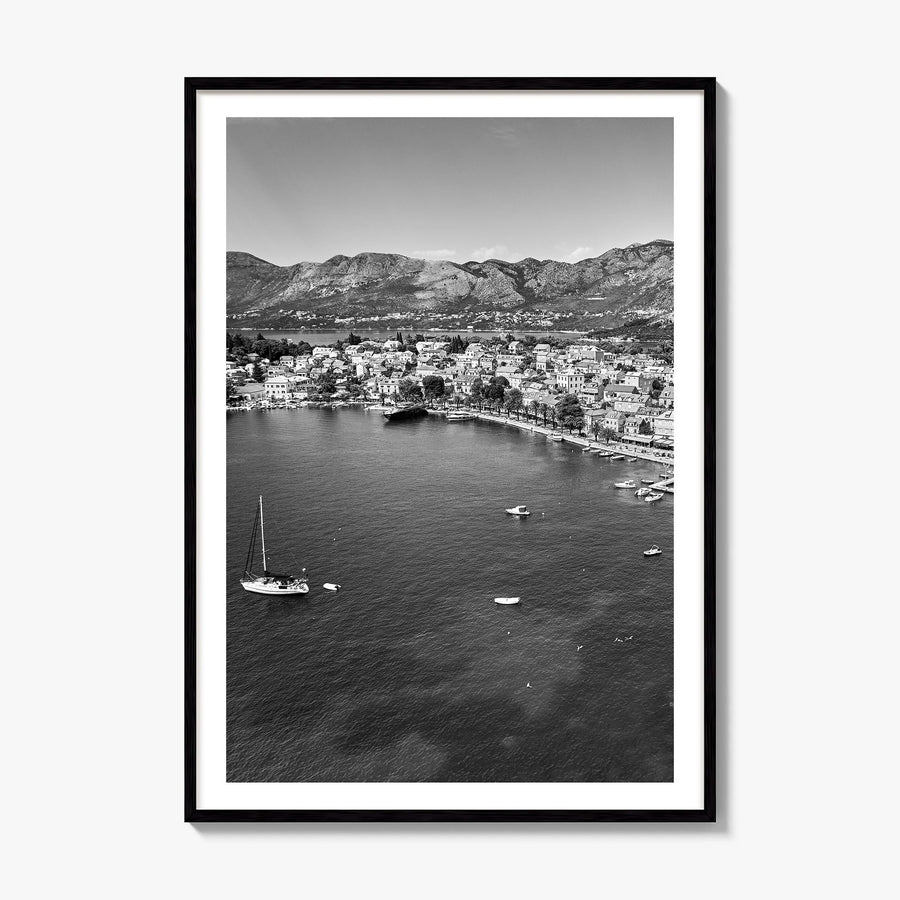 Cavtat Photo Poster, framed poster mockup, white border