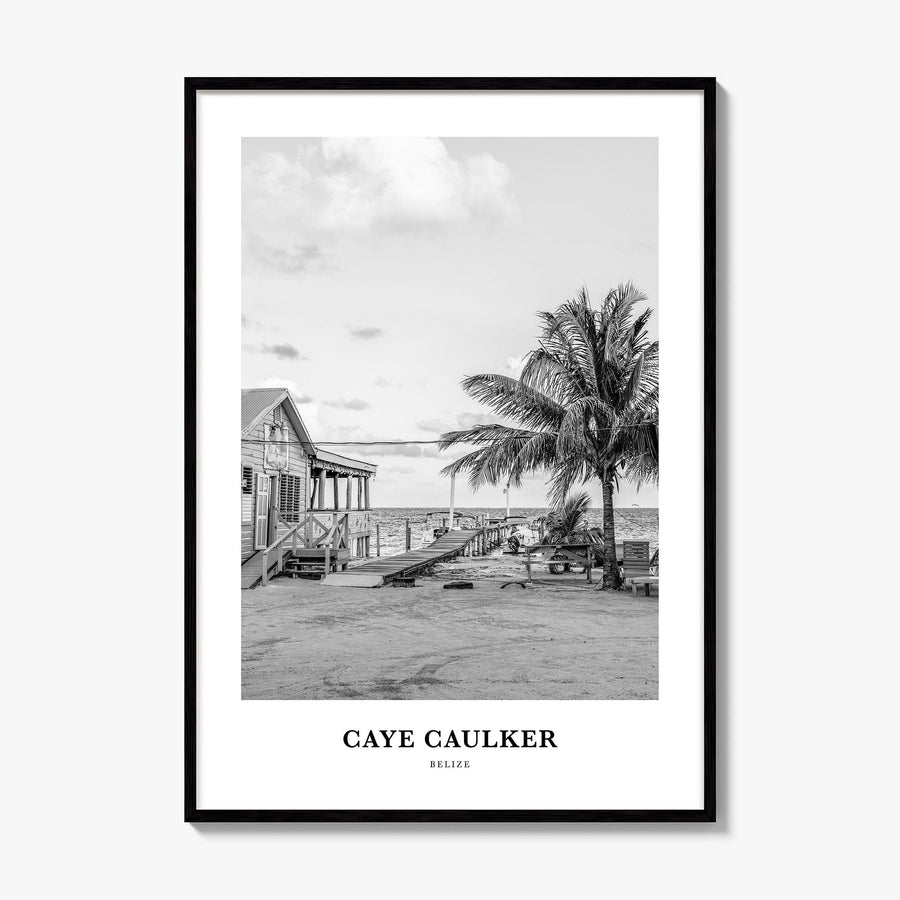 Caye Caulker Classic Poster, framed poster mockup