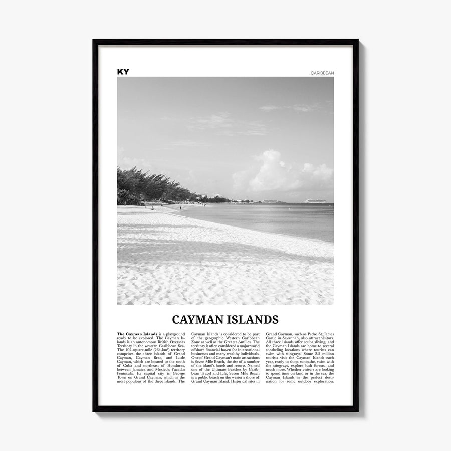 Cayman Islands Newspaper Poster, framed poster mockup