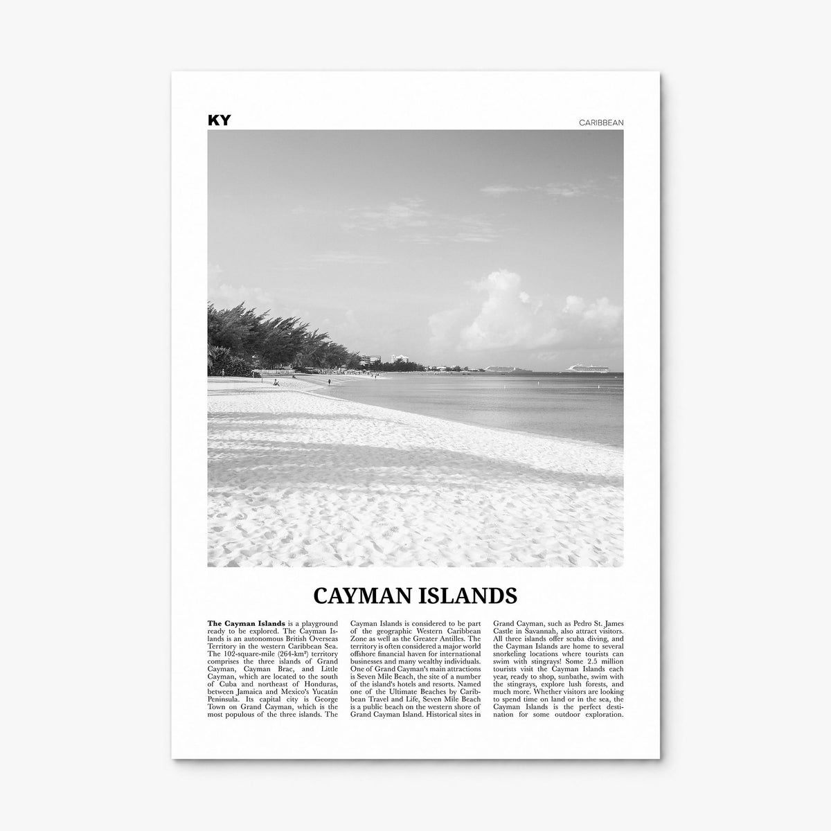 Cayman Islands Newspaper Poster, print only (unframed)