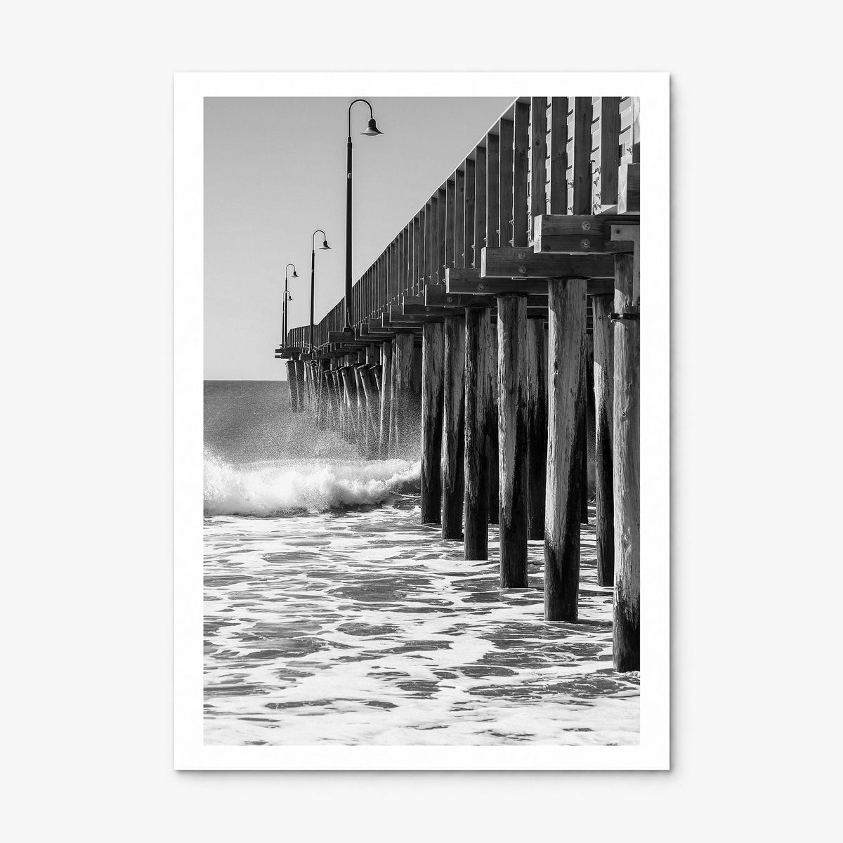 Cayucos Photo Poster, print only (unframed), white border