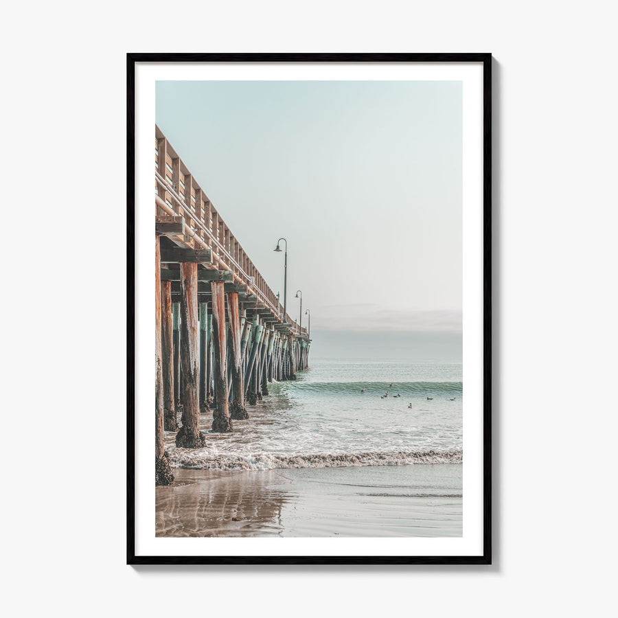 Cayucos Photo Poster, framed poster mockup, white border