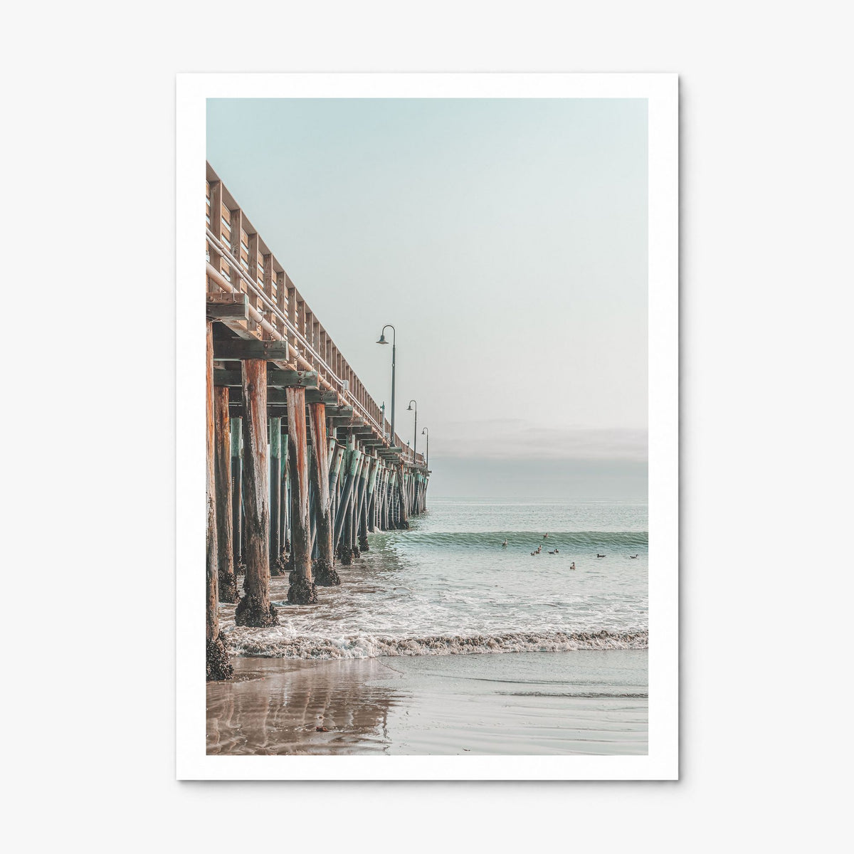 Cayucos Photo Poster, print only (unframed), white border