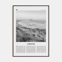 Cayucos Poster None / 8x12 in Nbourhood Travel B&W Poster