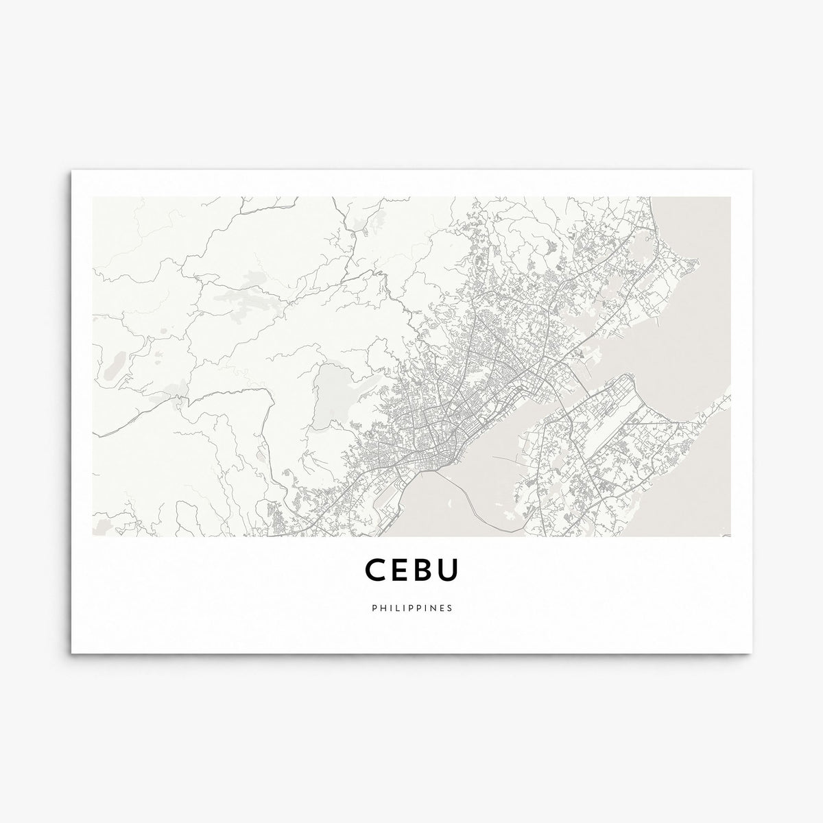 Cebu Map Poster, print only (unframed)