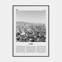 Cebu No 1 Poster None / 8x12 in Nbourhood Travel B&W Poster