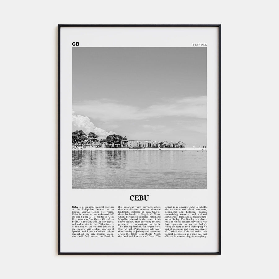 Cebu No 2 Poster None / 8x12 in Nbourhood Travel B&W Poster