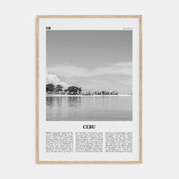 Cebu No 2 Poster Natural Wood / 8x12 in Nbourhood Travel B&W Poster