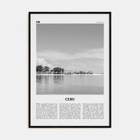 Cebu No 2 Poster Black Wood / 8x12 in Nbourhood Travel B&W Poster