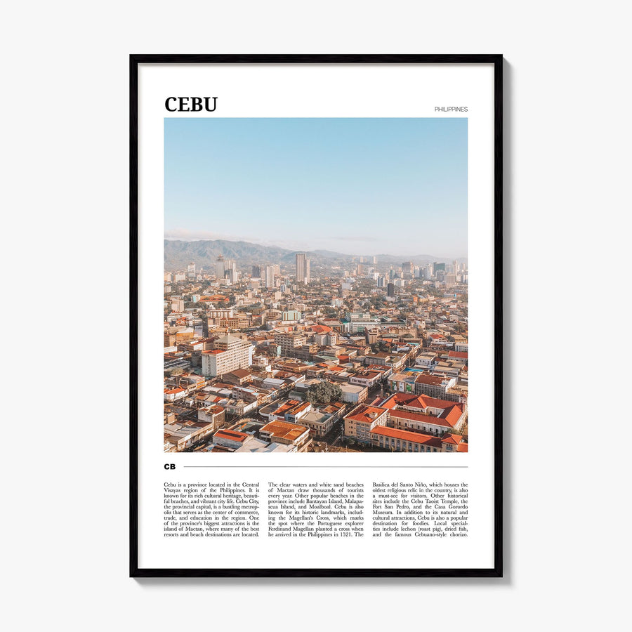 Cebu Travel Poster, framed poster mockup