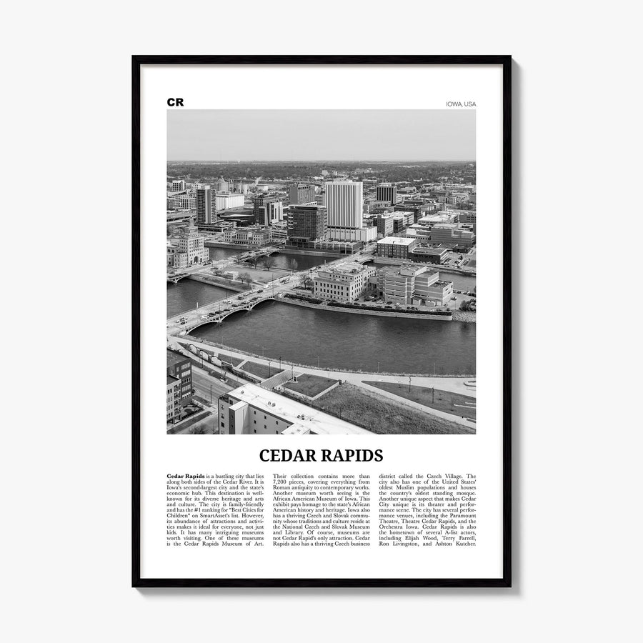 Cedar Rapids Newspaper Poster, framed poster mockup