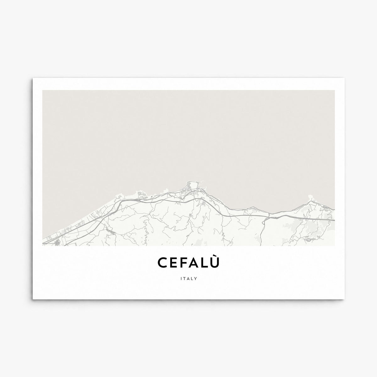 Cefalù Map Poster, print only (unframed)