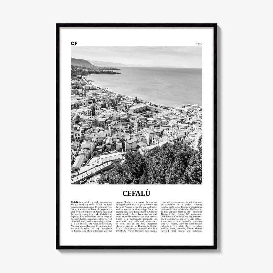 Cefalù Newspaper Poster, framed poster mockup