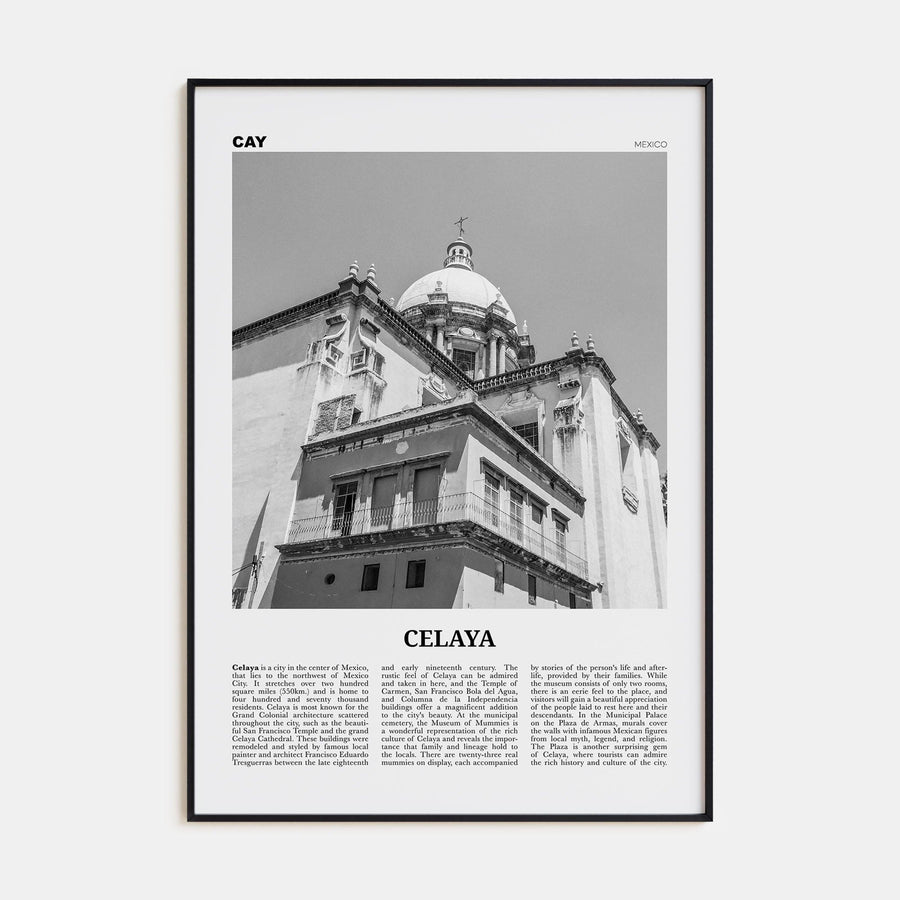 Celaya Poster None / 8x12 in Nbourhood Travel B&W Poster