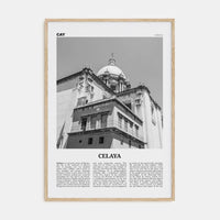 Celaya Poster Natural Wood / 8x12 in Nbourhood Travel B&W Poster