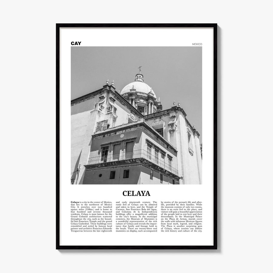 Celaya Newspaper Poster, framed poster mockup