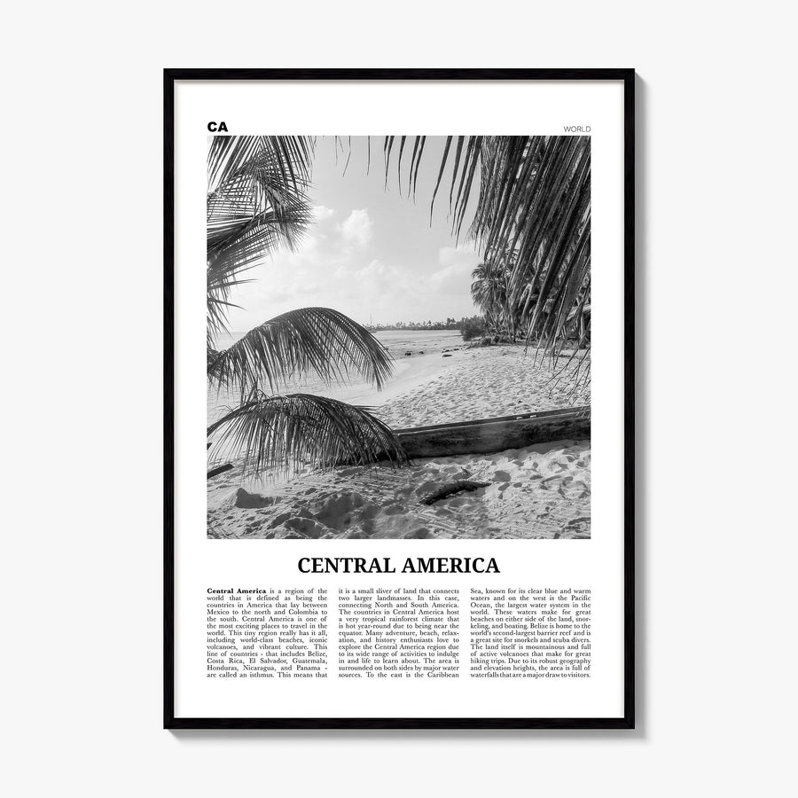 Central America Newspaper Poster, framed poster mockup