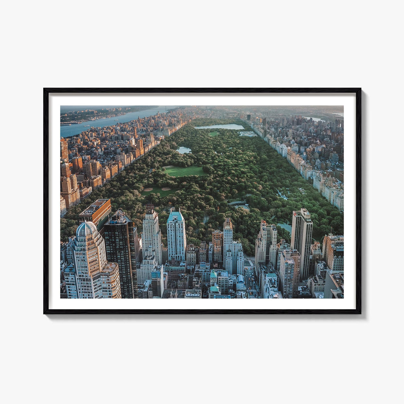 Central Park colorful photo poster of Manhattan, New York City – horizontal wall art, unframed print shown in interior mockup