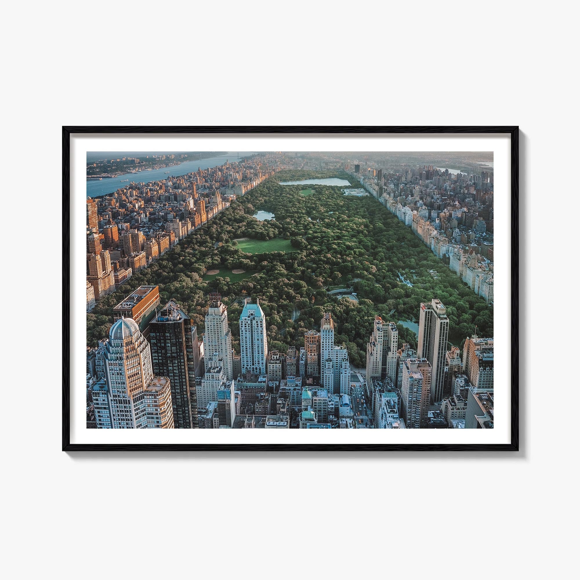 Central Park colorful photo poster of Manhattan, New York City – horizontal wall art, unframed print shown in interior mockup