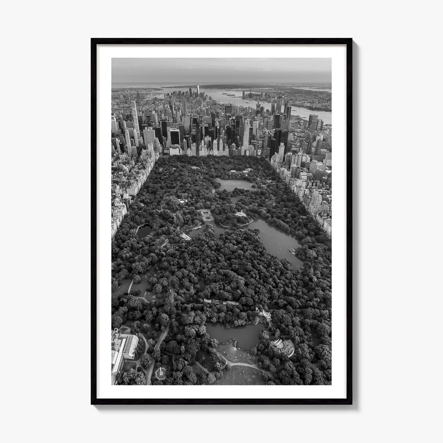 Central Park Photo No 1 Poster, framed poster mockup, white border