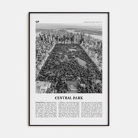 Central Park Poster None / 8x12 in Nbourhood Travel B&W Poster