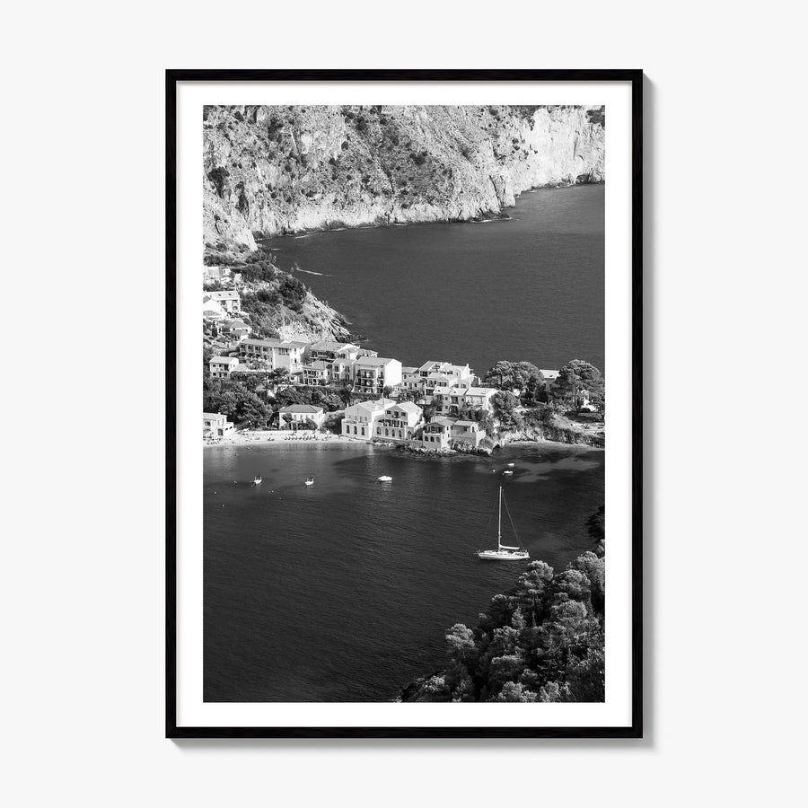 Cephalonia Photo Poster, framed poster mockup, white border