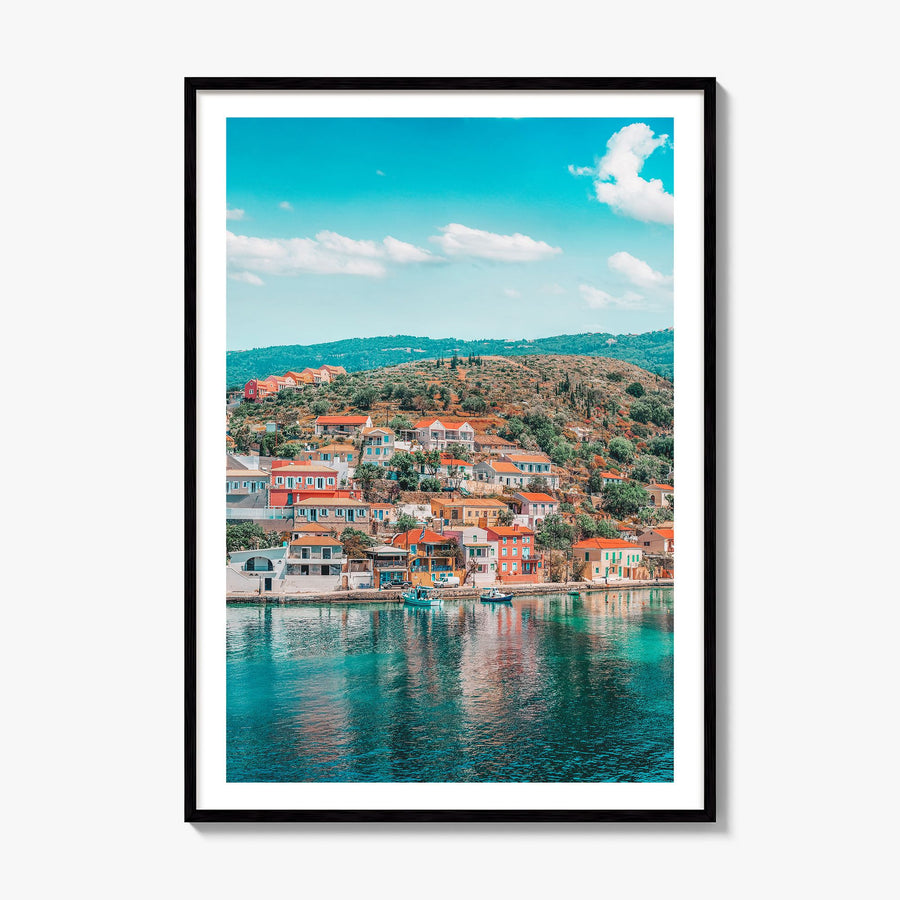 Cephalonia Photo Poster, framed poster mockup, white border