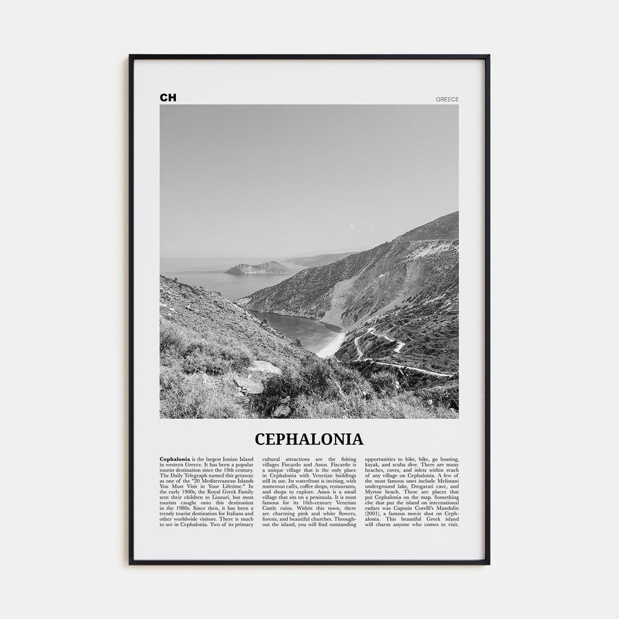 Cephalonia Poster None / 8x12 in Nbourhood Travel B&W Poster