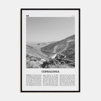 Cephalonia Poster Black Wood / 8x12 in Nbourhood Travel B&W Poster