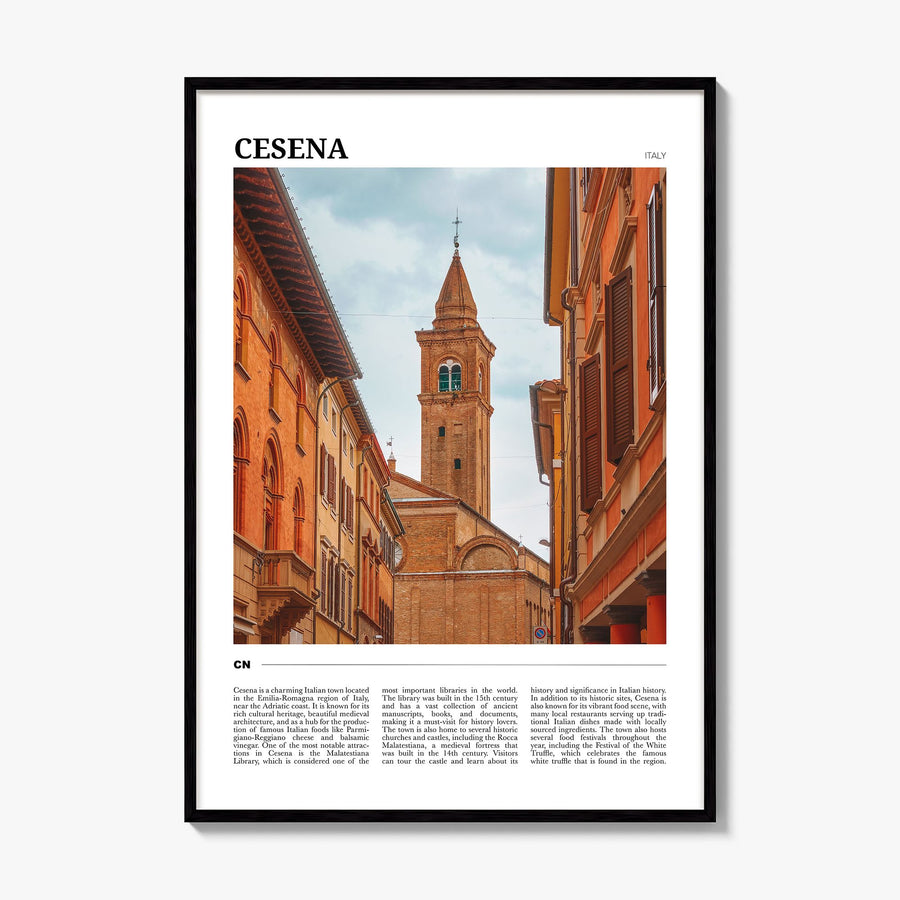 Cesena Travel Poster, framed poster mockup