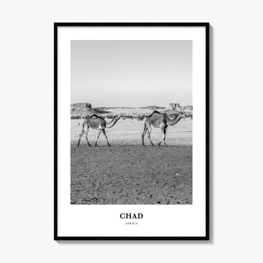 Chad Classic Poster, framed poster mockup