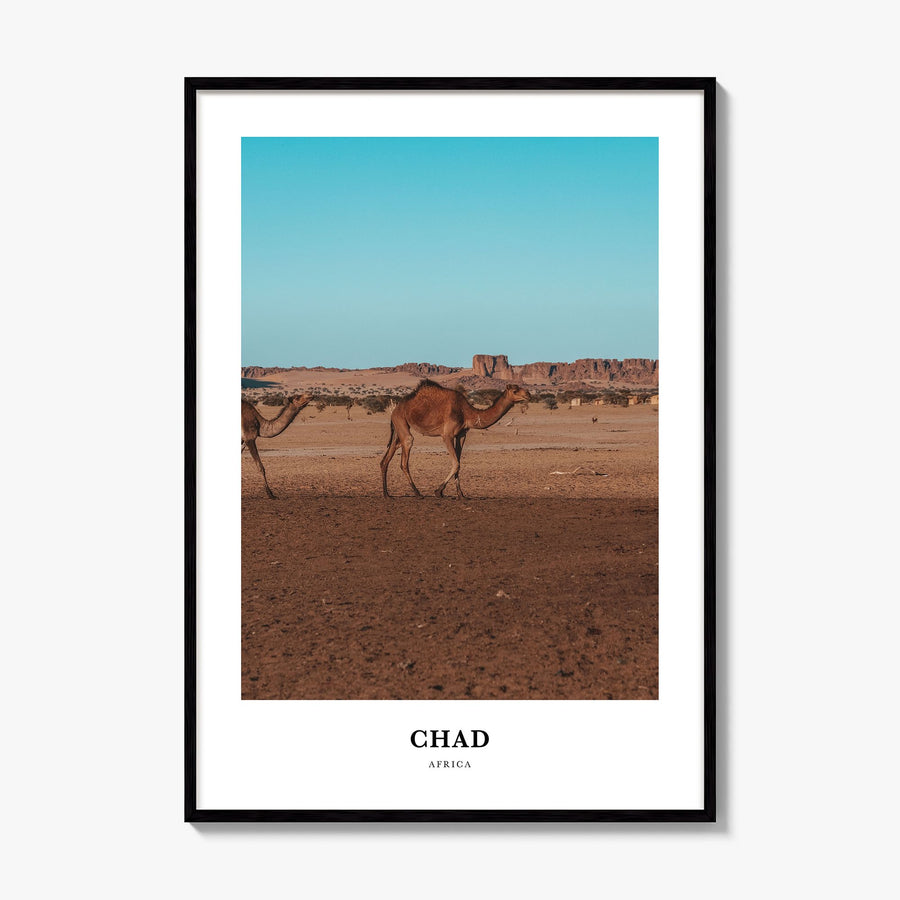 Chad Classic Poster, framed poster mockup