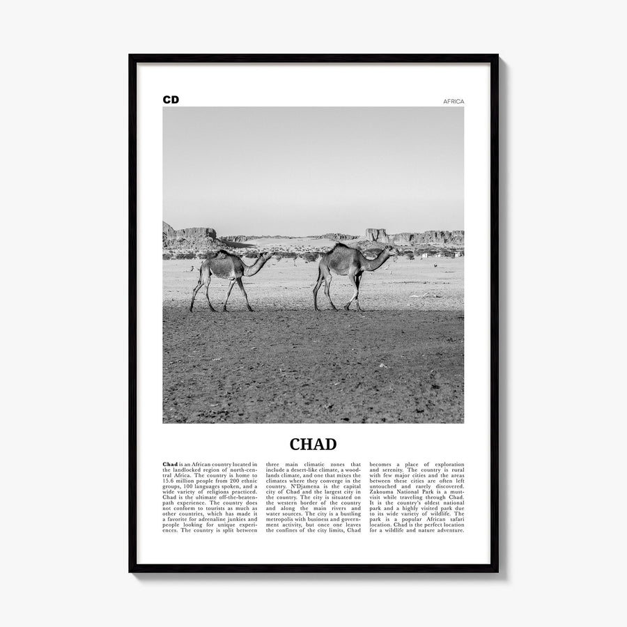 Chad Newspaper Poster, framed poster mockup