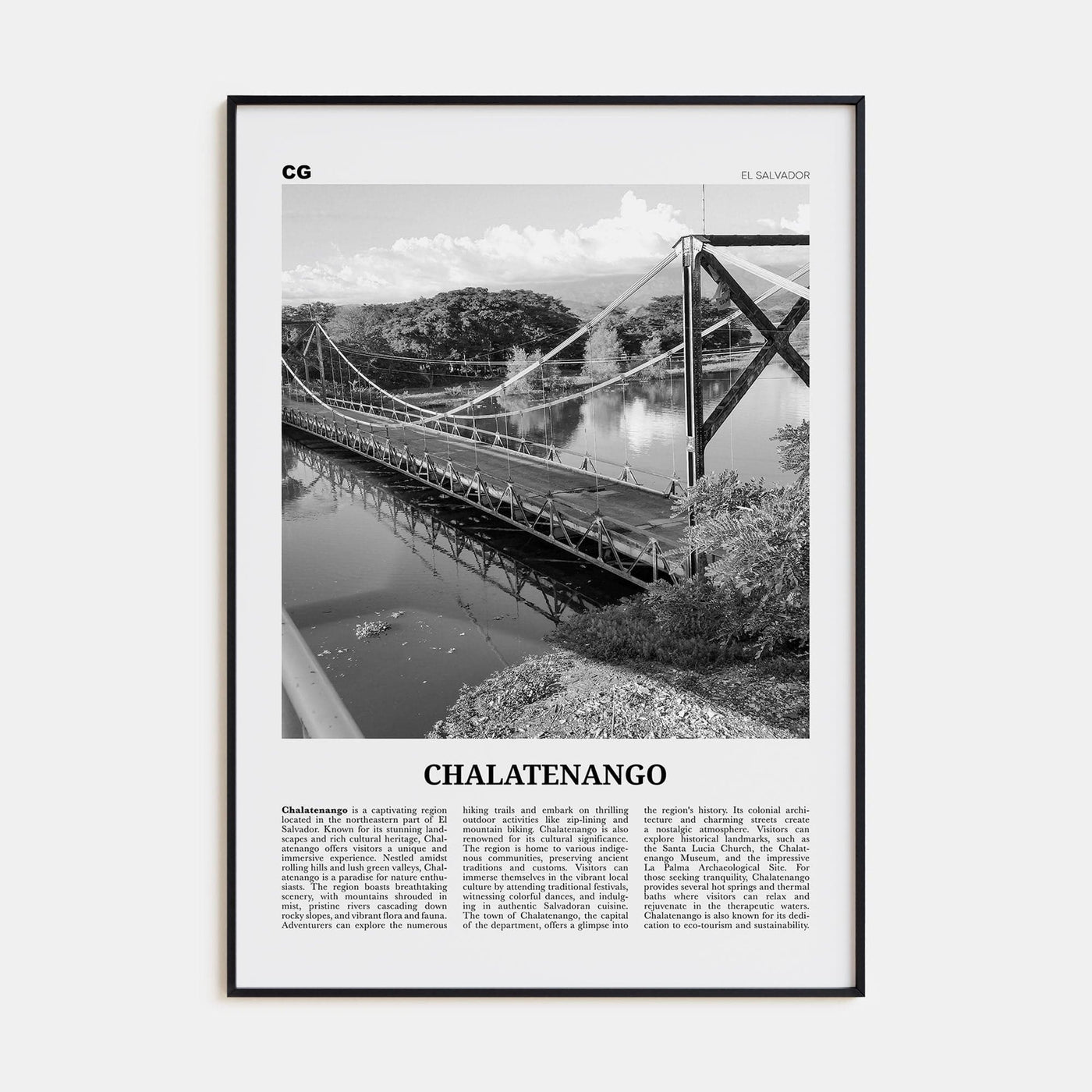 Chalatenango Poster None / 8x12 in Nbourhood Travel B&W Poster