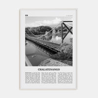 Chalatenango Poster White Wood / 8x12 in Nbourhood Travel B&W Poster