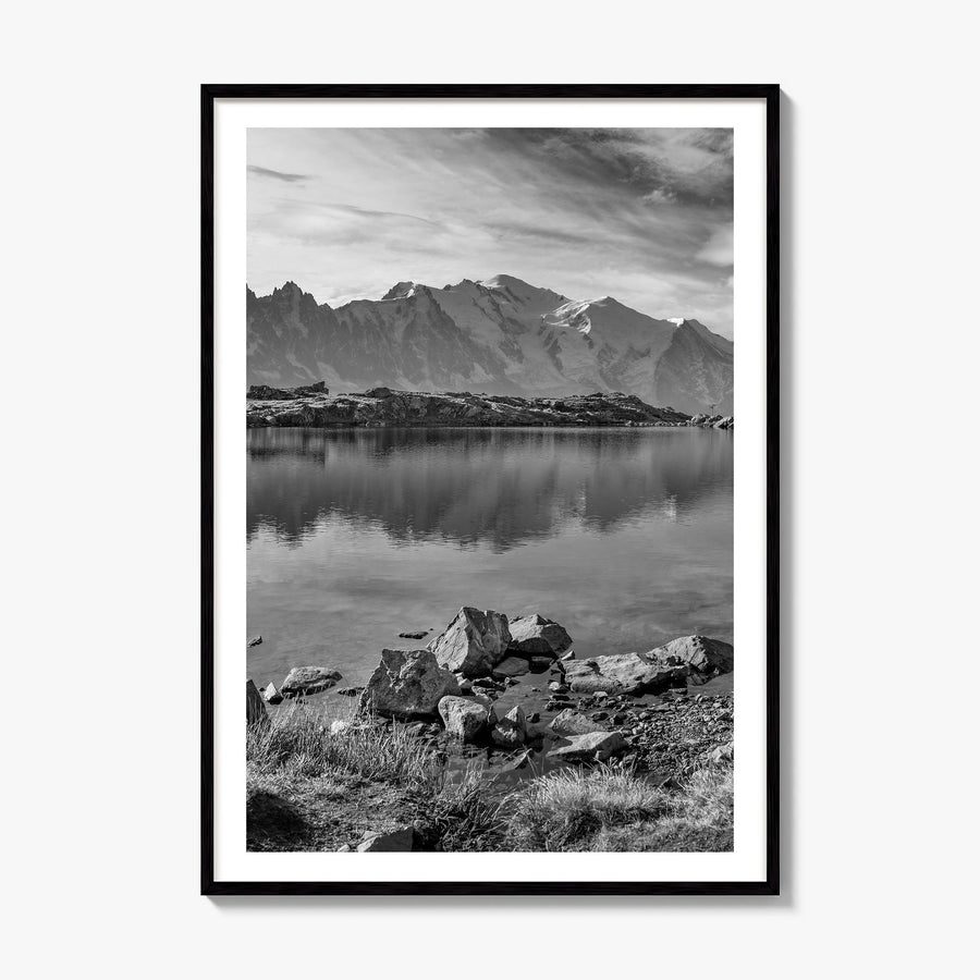 Chamonix Photo Poster, framed poster mockup, white border