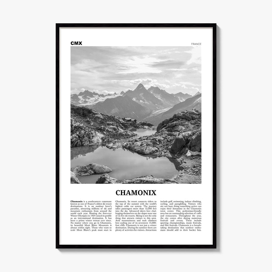 Chamonix Newspaper Poster, framed poster mockup