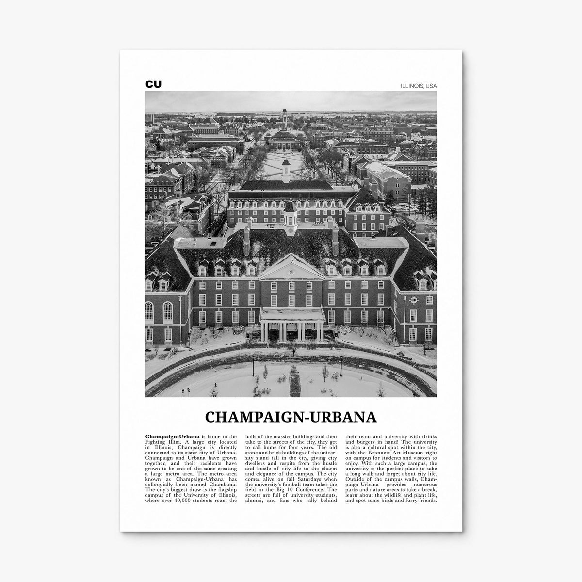 Champaign-Urbana Newspaper Poster, print only (unframed)